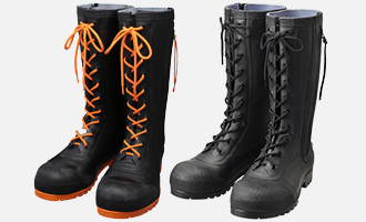 laced rubber boots