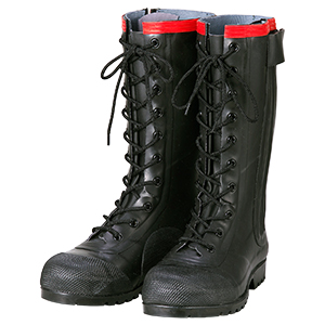 Shibata Black Rubber Safety Lace-up Boots waterproof AB090 F/S Japan