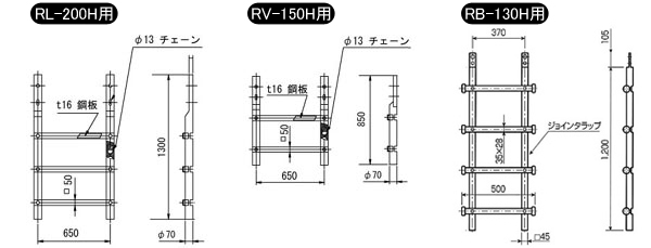 エコマリンジョインタラップ JT型 / JT-B型 寸法図