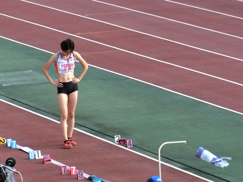 「第105回日本陸上競技選手権大会」試合中の秦選手