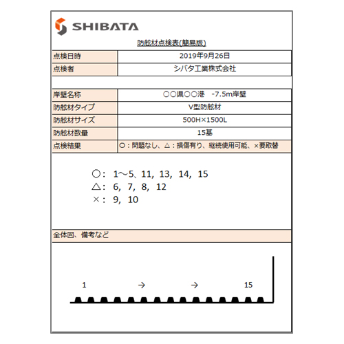 防舷材簡易点検(無償)