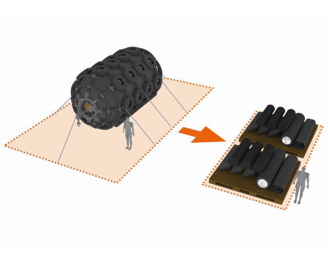 未使用時のユニット分割保管イメージ